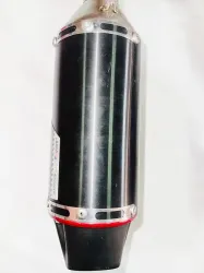 Escape ProTork Powercore 3 Salida Doble con curva Crf 230 Negro + Cacha lateral