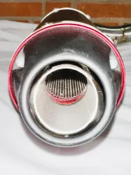 Escape ProTork Powercore 3 Salida Doble con curva Crf 230 Negro + Cacha lateral