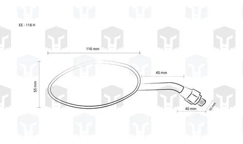 Juego Espejos Pro Tork Mini Speed 10mm Phantom Motos
