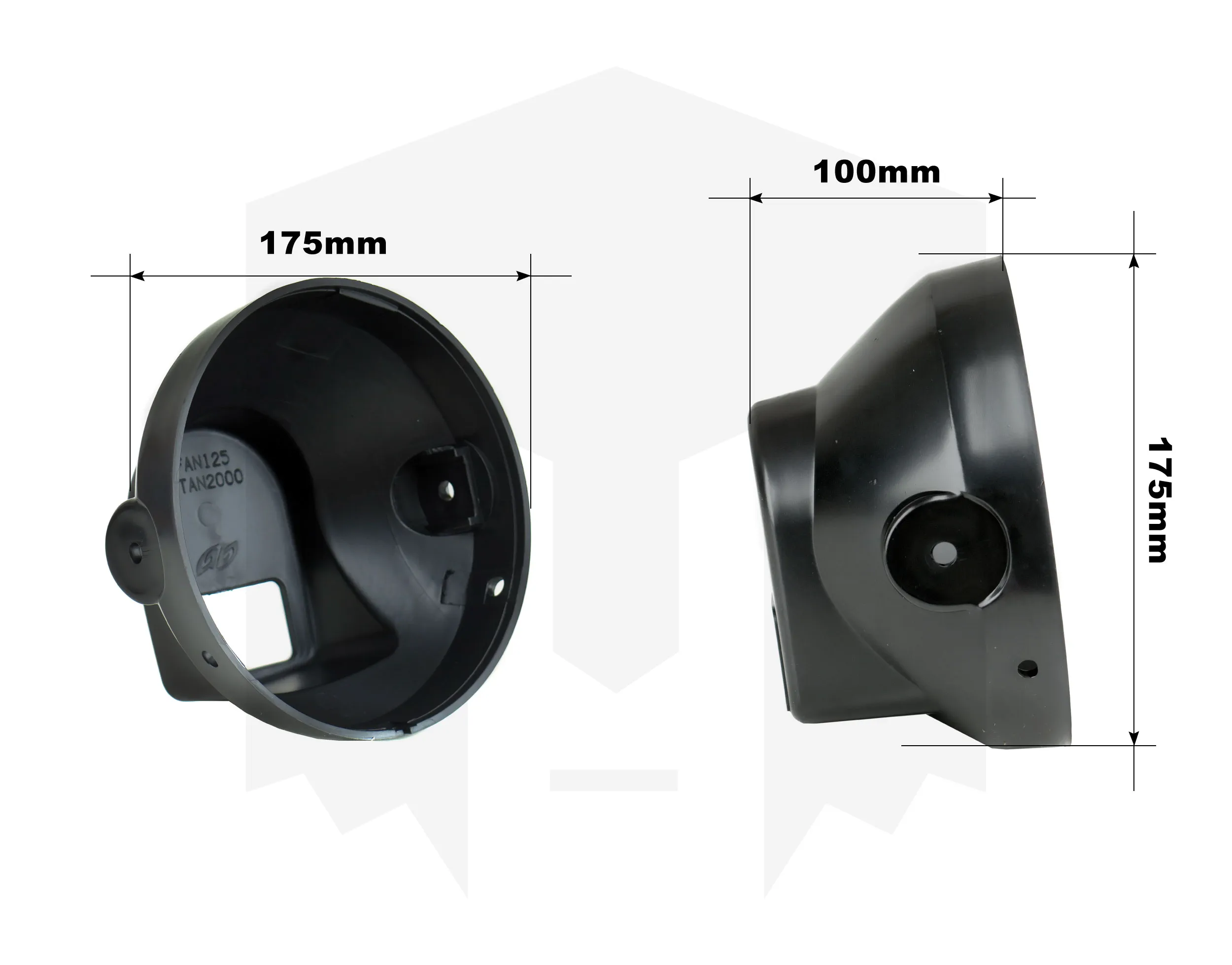 Carcaza Farol Delantero Pro Tork Titan 125 Negro Phantom