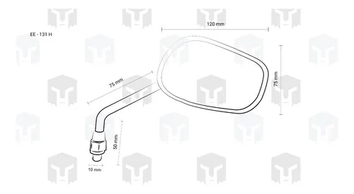 Juego Espejos Pro Tork Mini Para Ybr Ee-131y Phantom Motos