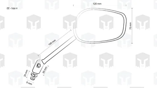 Espejos Pro Tork Mini Titan 2000 Articulado Phantom Motos