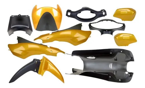Kit Plásticos Original Gilera Smash Negro/Naranja